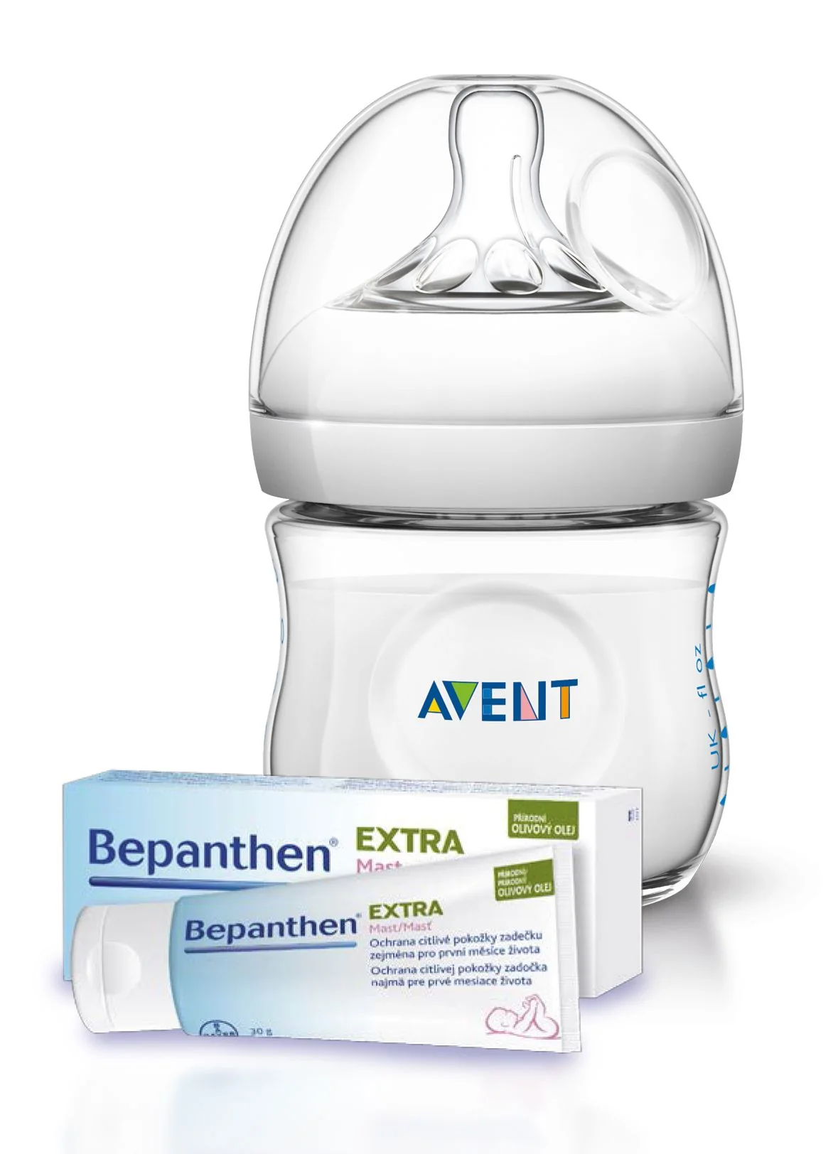 AVENT Láhev Natural PP 125ml + dárek Bepanthen 30g
