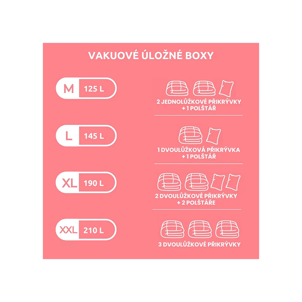 Compactor Life M 125 litrů + XL 190 litrů vakuové boxy 2 ks