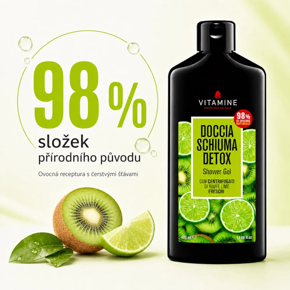 Vitamine Detox Kiwi a limetka sprchový gel 400 ml