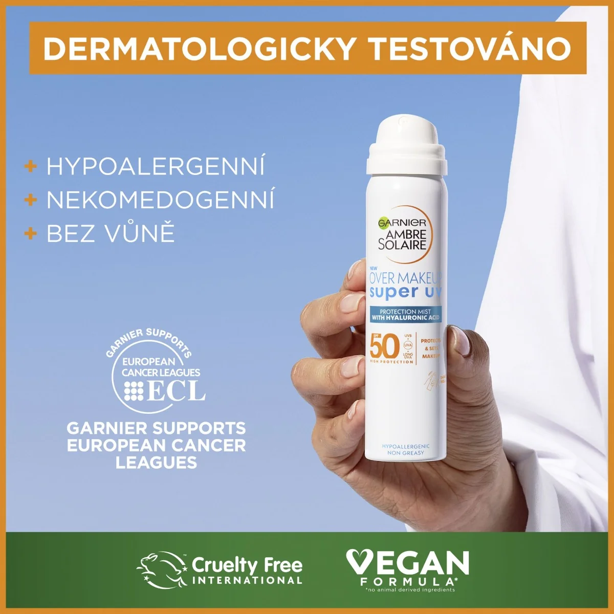 Garnier Ambre Solaire Super UV SPF50 pleťová ochranná mlha 75 ml