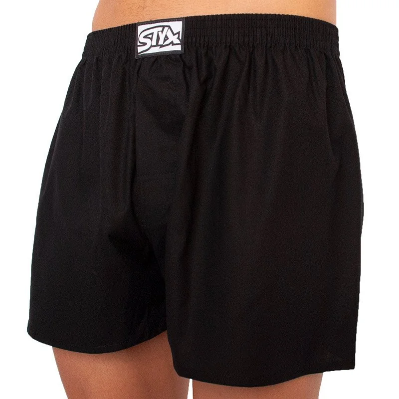 Styx 5PACK pánské trenky klasická guma černé (5A0960) XXL