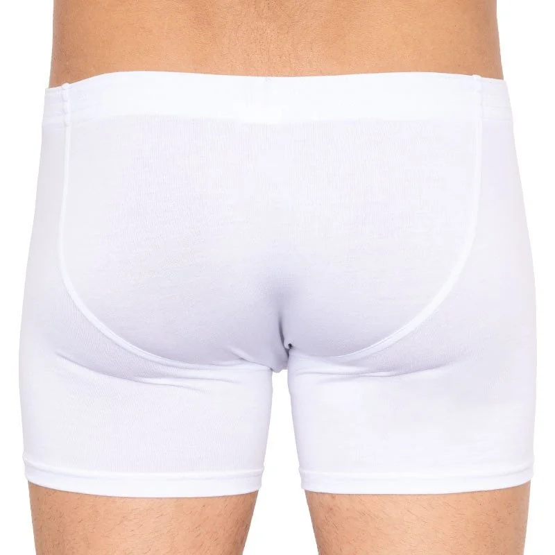 Styx Pánské boxerky long klasická guma bílé (F1061) M 
