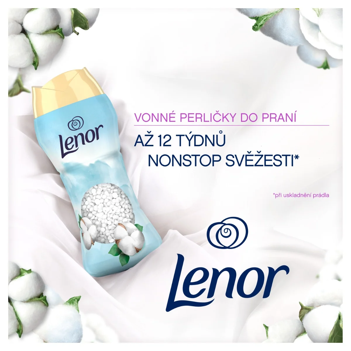 Lenor Vonné perličky Light Cotton Fresh 195 g