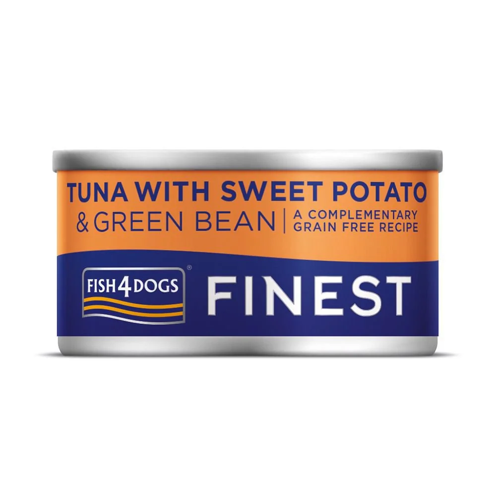 Fish4Dogs Konzerva pro psy Finest s tuňákem, sladkými bramborami a zelenými fazolkami 85 g