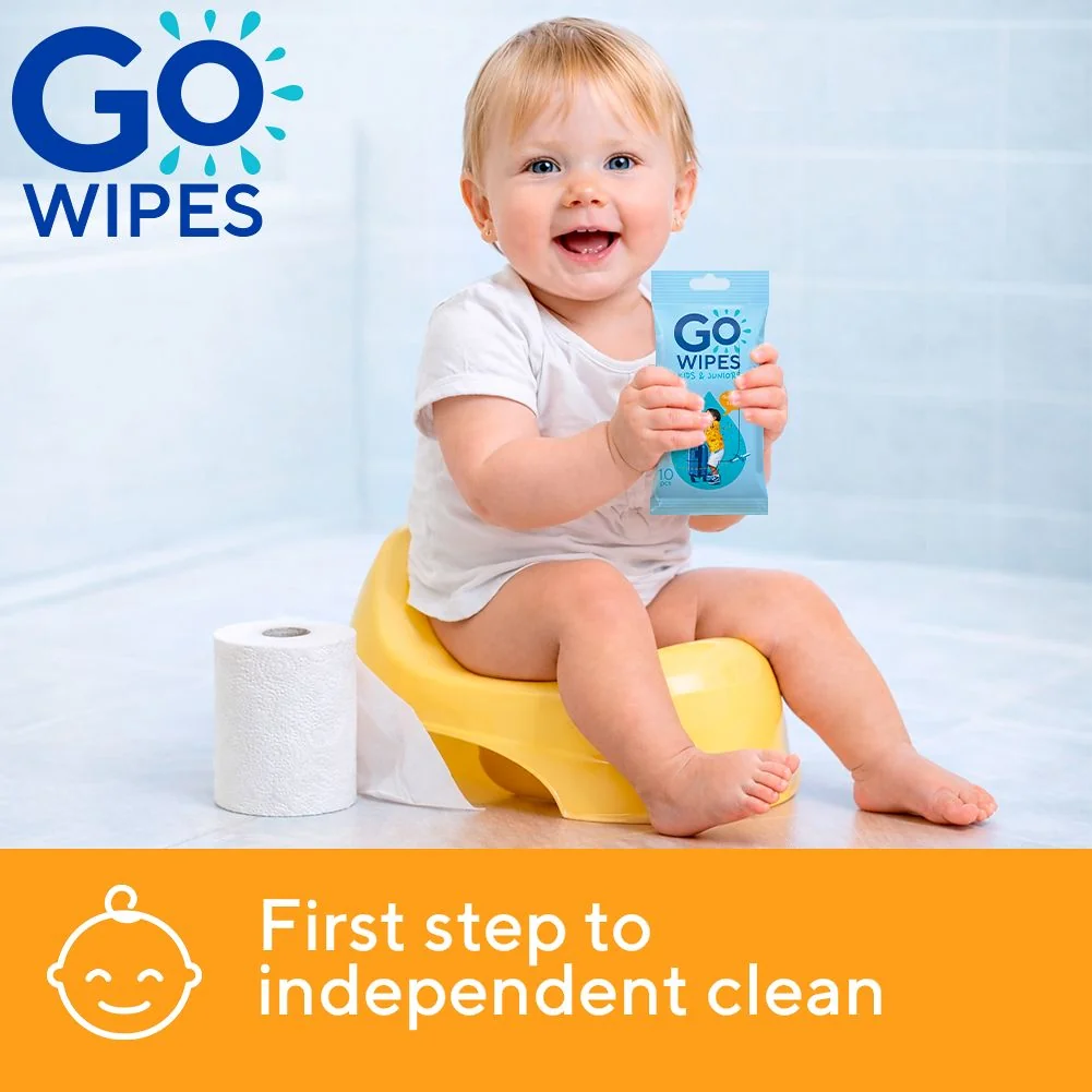 GoWipes Vlhčený toaletní papír pro děti a juniory Plastic Free 10 ks