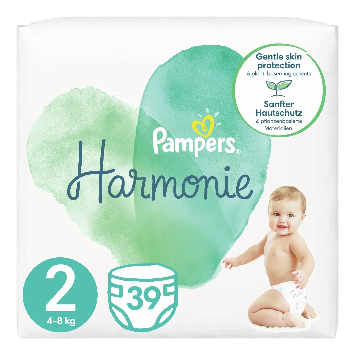 Pampers Harmonie vel. 2 4–8 kg dětské pleny 39 ks