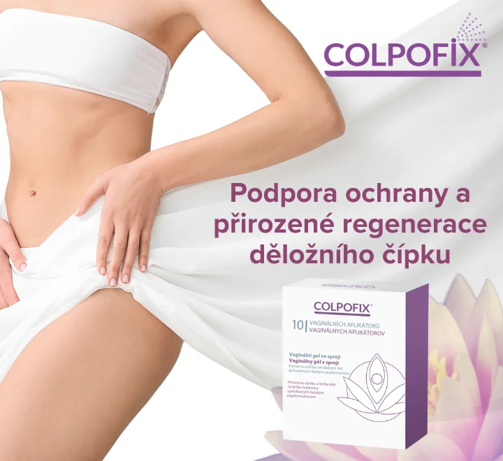 Colpofix. Podpora ochrany a přirozené regenerace děložního čípku. Colpofix. Podpora ochrany a přirozené regenerace děložního čípku.