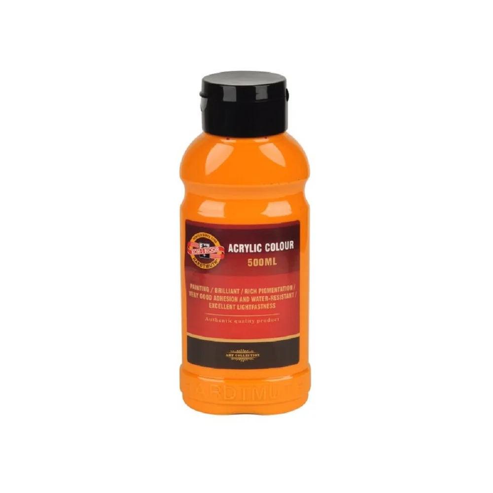 KOH-I-NOOR 1627/0220 - akrylová barva 500 ml, světle oranžová