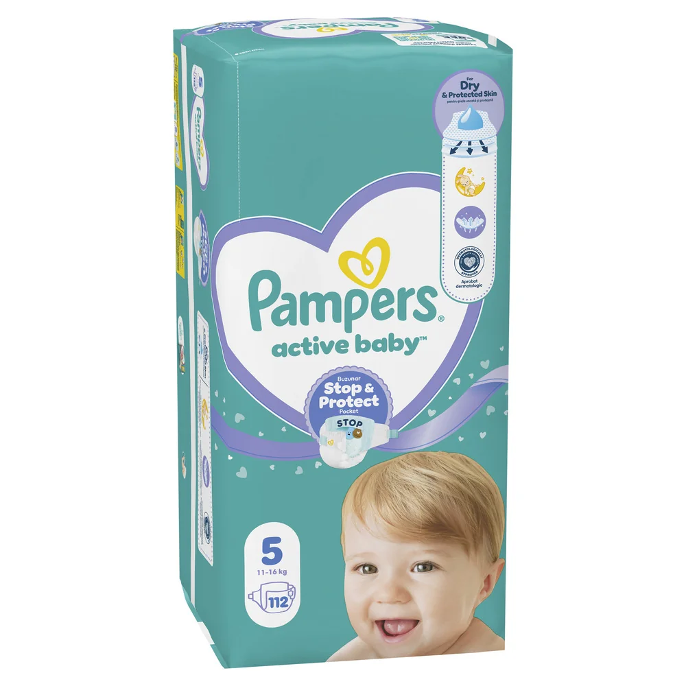 Pampers Active Baby vel. 5 11–16 kg dětské pleny 112 ks