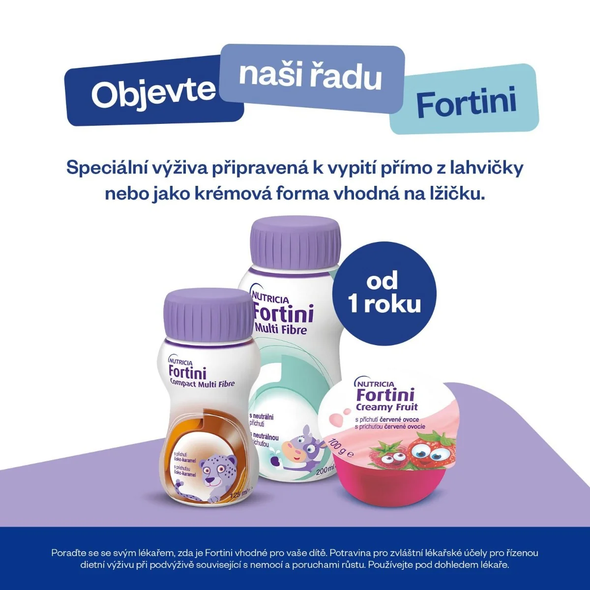 Fortini Pro děti s vlákninou Banán 200 ml