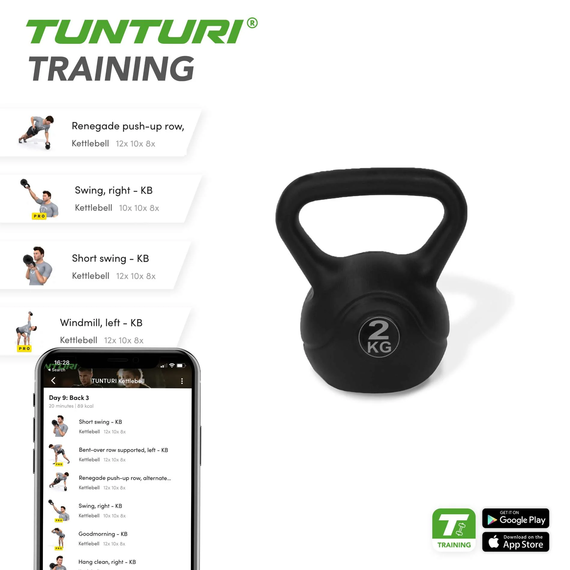 Tunturi Kettlebell PVC varianta 6 kg