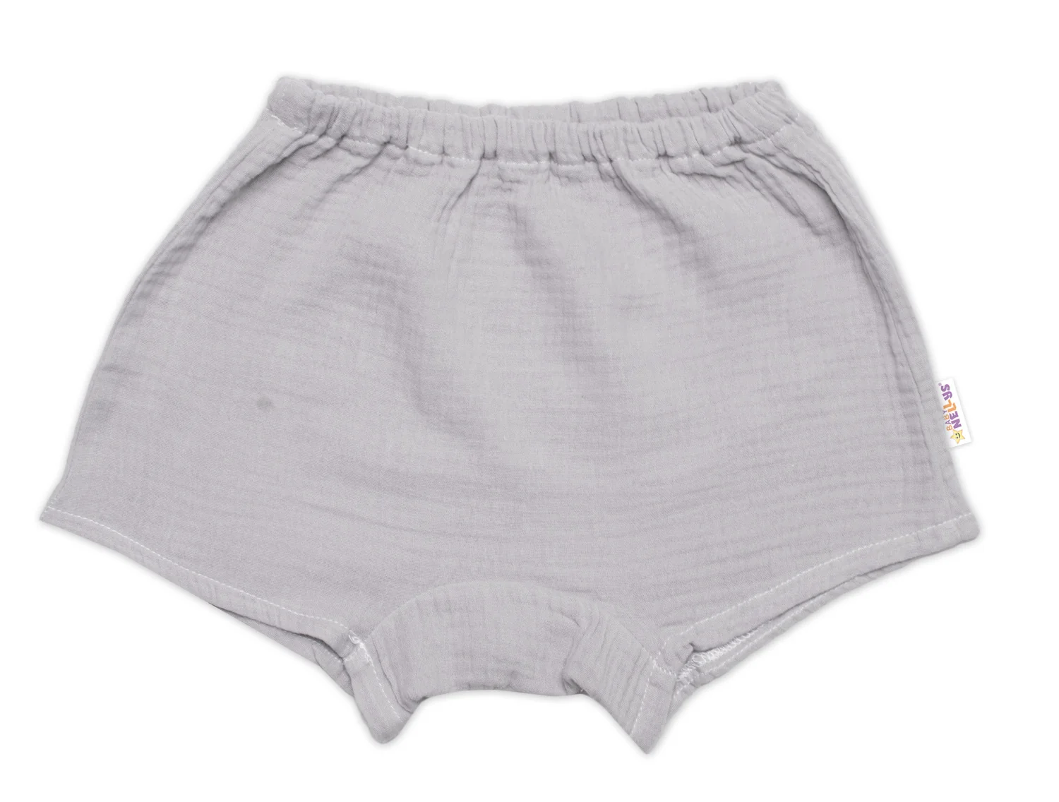 Baby Nellys Dětská letní mušelínová 2D sada tričko kr. rukáv + kraťasy, šedé