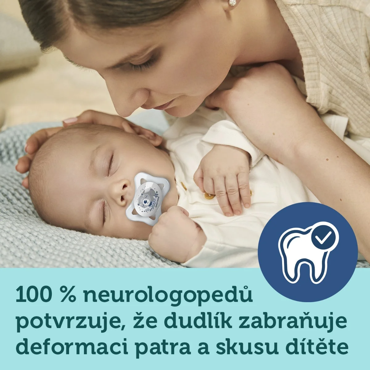 Canpol babies Set symetrických silikonových MINI dudlíků 0-2m SLEEPY KOALA 2 ks růžový