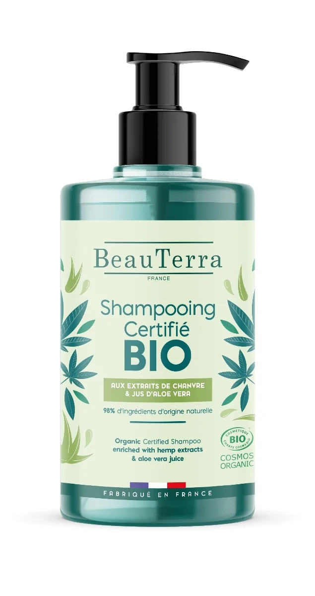 BeauTerra Šampon Aloe vera a konopí BIO 750 ml