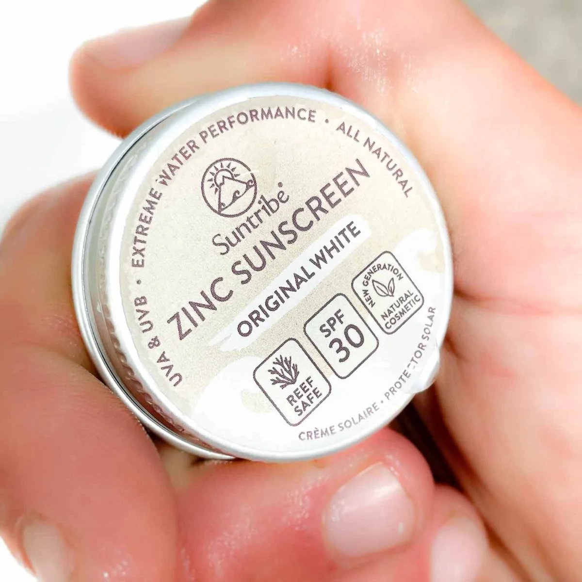 Suntribe Přírodní opalovací krém se zinkem Obličej&Sport bílý SPF30 15 g