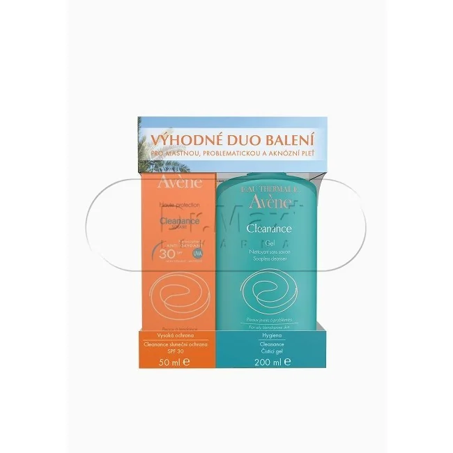 AVENE Cleanance emulze sluneční ochrana SPF30 50ml + gel 200 ml exp.6/16,1ks