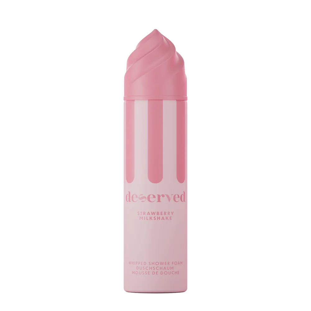 Deserved Whipped shower foam Strawberry Milkshake sprchová pěna 250 ml