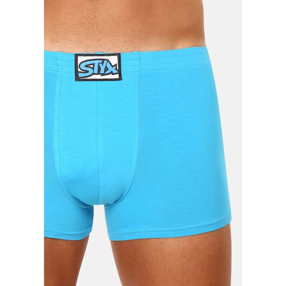 Styx Pánské boxerky klasická guma světle modré (Q1169) XXL