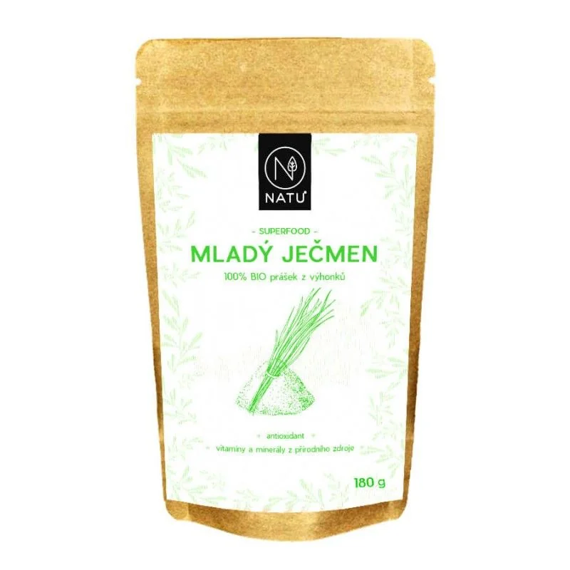 NATU Mladý ječmen BIO prášek 180 g