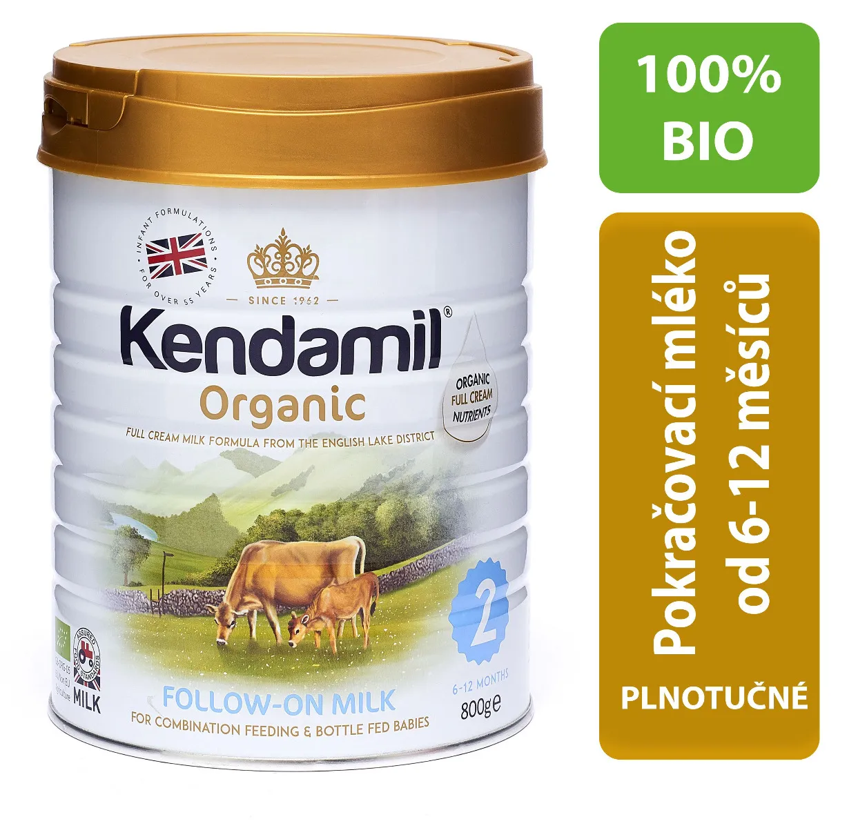 Kendamil 2 BIO Kojenecké mléko pokračovací DHA+ 800 g