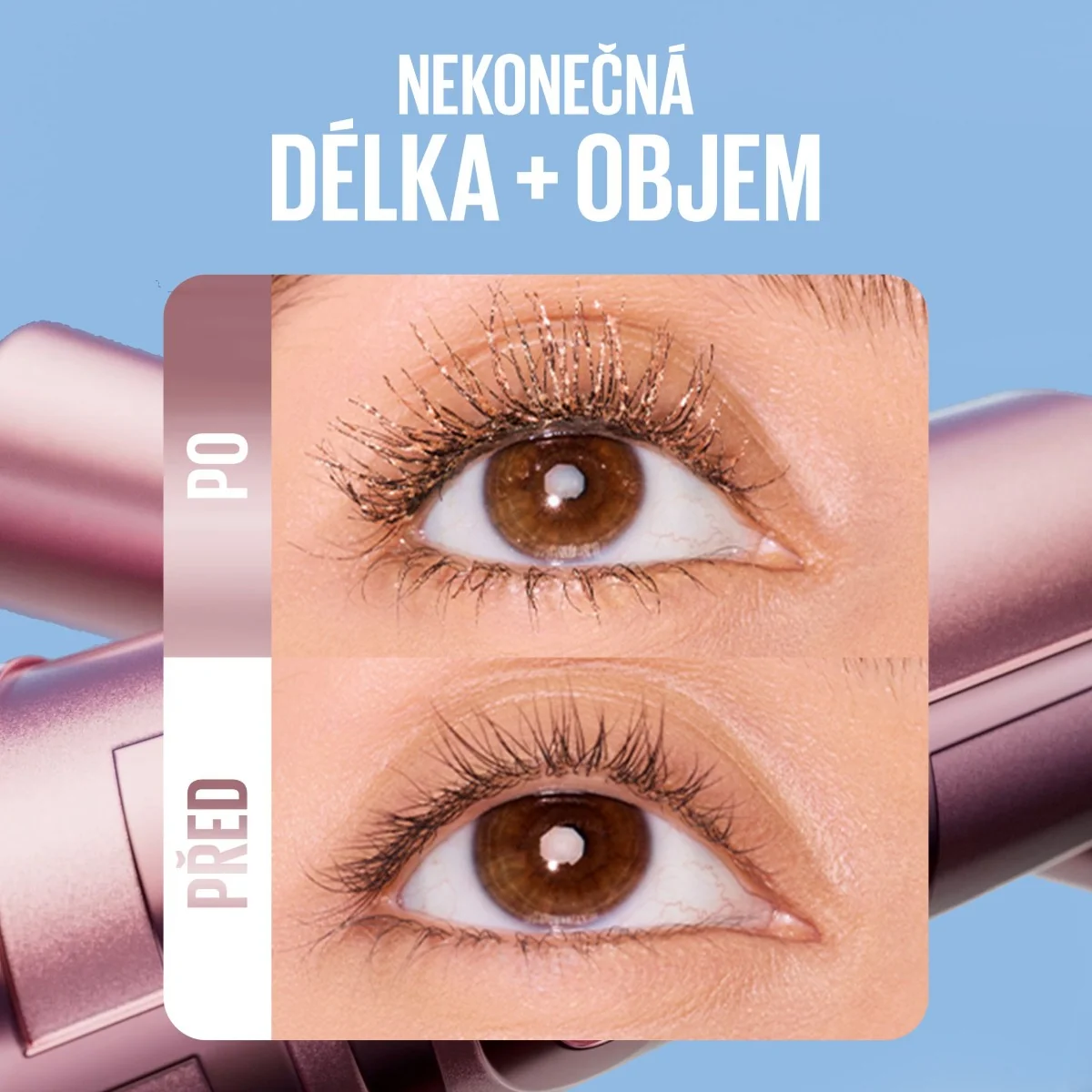 Maybelline Lash Sensational Sky High Rosegold Glitz řasenka 7,5 ml