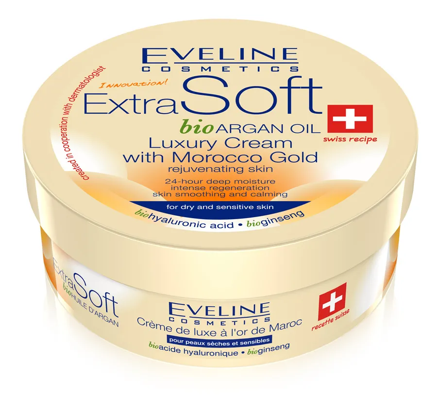 EVELINE EXTRA SOFT Argan oil face+body cream 200ml