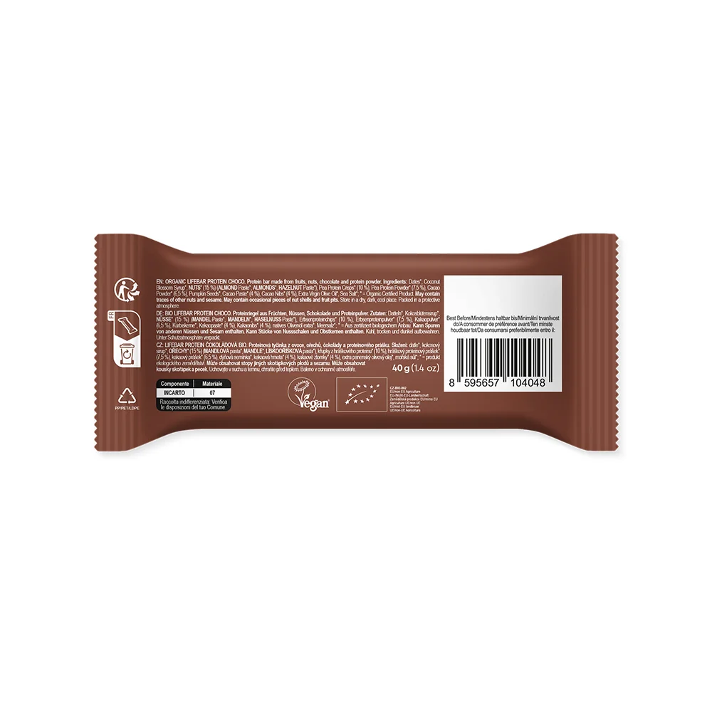 LifeFood Lifebar Protein tyčinka čokoládová BIO 40 g