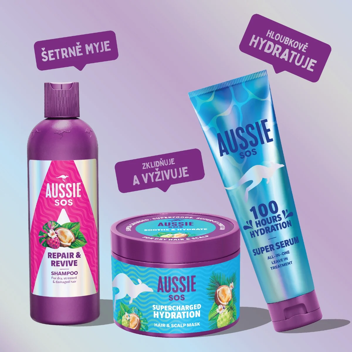 Aussie SOS Supercharged hydratační maska 500 ml