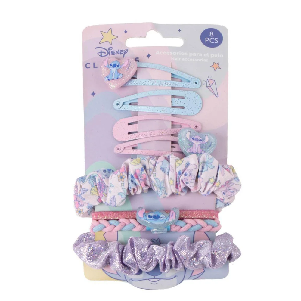 Cerdá Sada doplňků do vlasů Stitch 8 ks