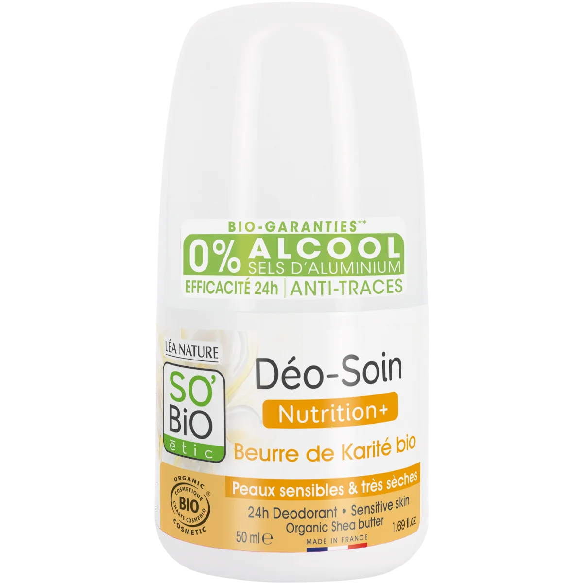 SO’BiO étic Deodorant Nutrition+ s karité BIO roll-on 50 ml