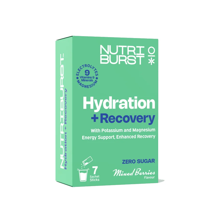 Nutriburst Elektrolyty Recovery hydratační nápoj s vitamíny 7 ks lesní plody