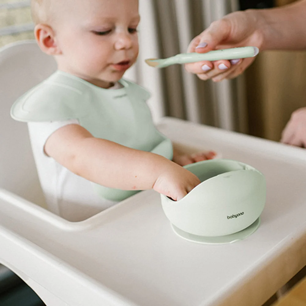 Babyono Silikonová miska s přísavkou - mátová