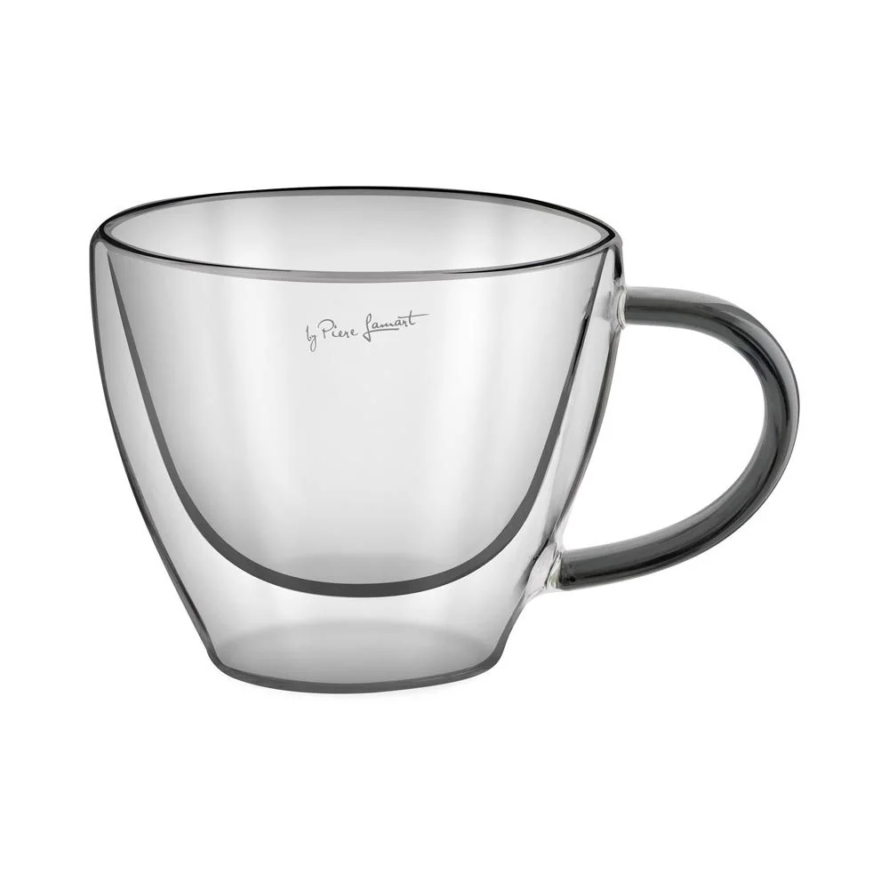 LAMART LT9117 Vaso sklenice cappuccino 190 ml 2 ks černé