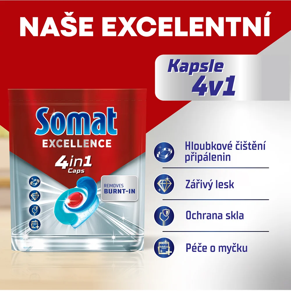 Somat Kapsle do myčky Excellence 4v1 50 ks