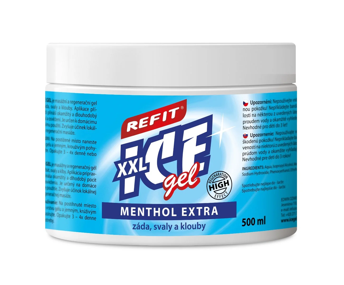 Refit Ice Masážní gel s mentholem 500 ml