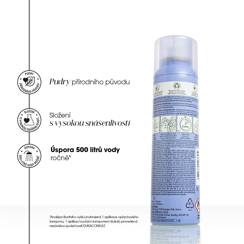 KLORANE Suchý šampon na objem a texturu vlasů 150 ml