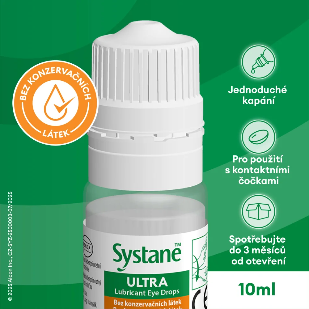 Systane ULTRA bez konzervačních látek zvlhčující oční kapky 10 ml