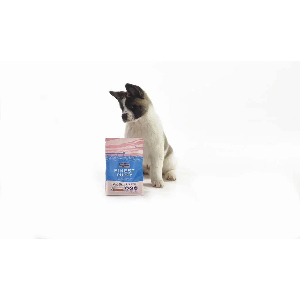 Fish4Dogs Granule velké pro štěňátka Finest losos se sladkými bramborami 6 kg, 2m+