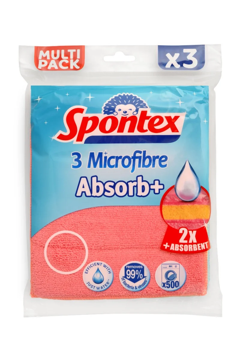 Spontex Absorb+ utěrka z mikrovlákna 3 ks