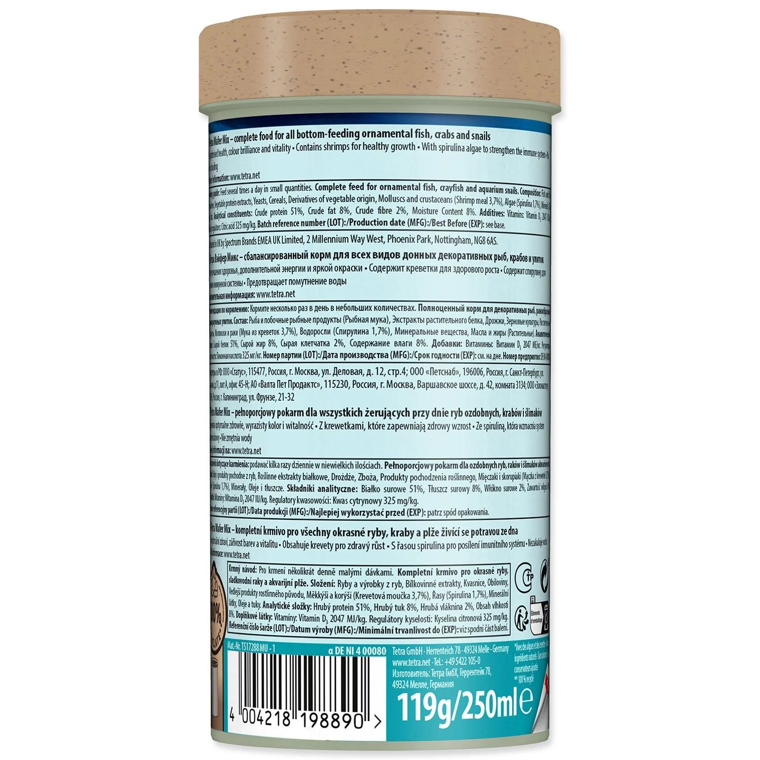 Tetra Krmivo Wafer Mix 250ml