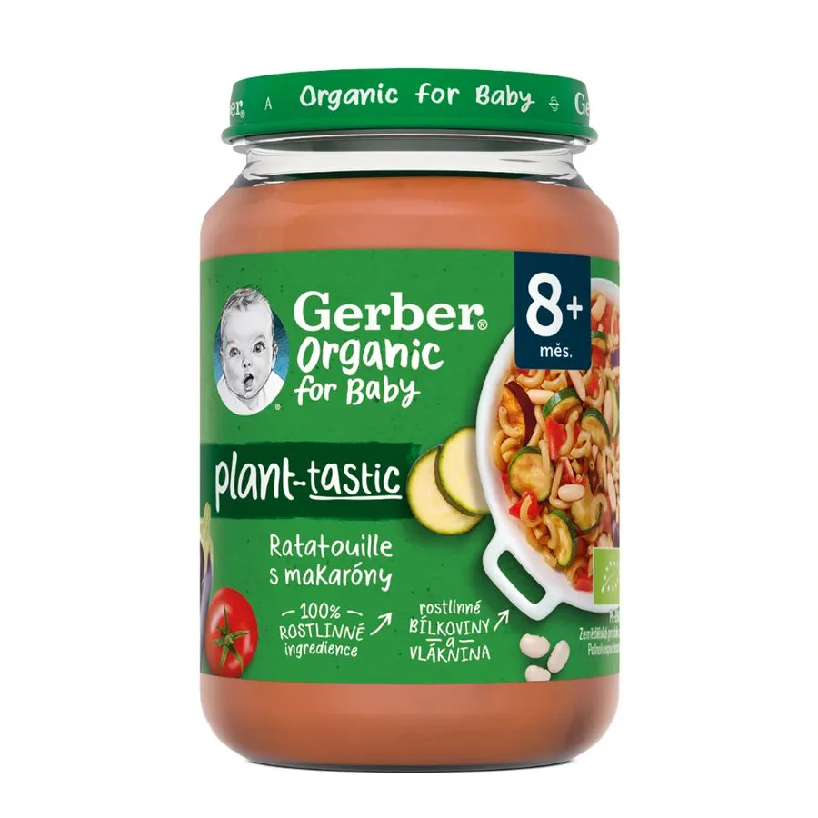 Gerber Organic for Baby Ratatouille s makaróny BIO 8m+