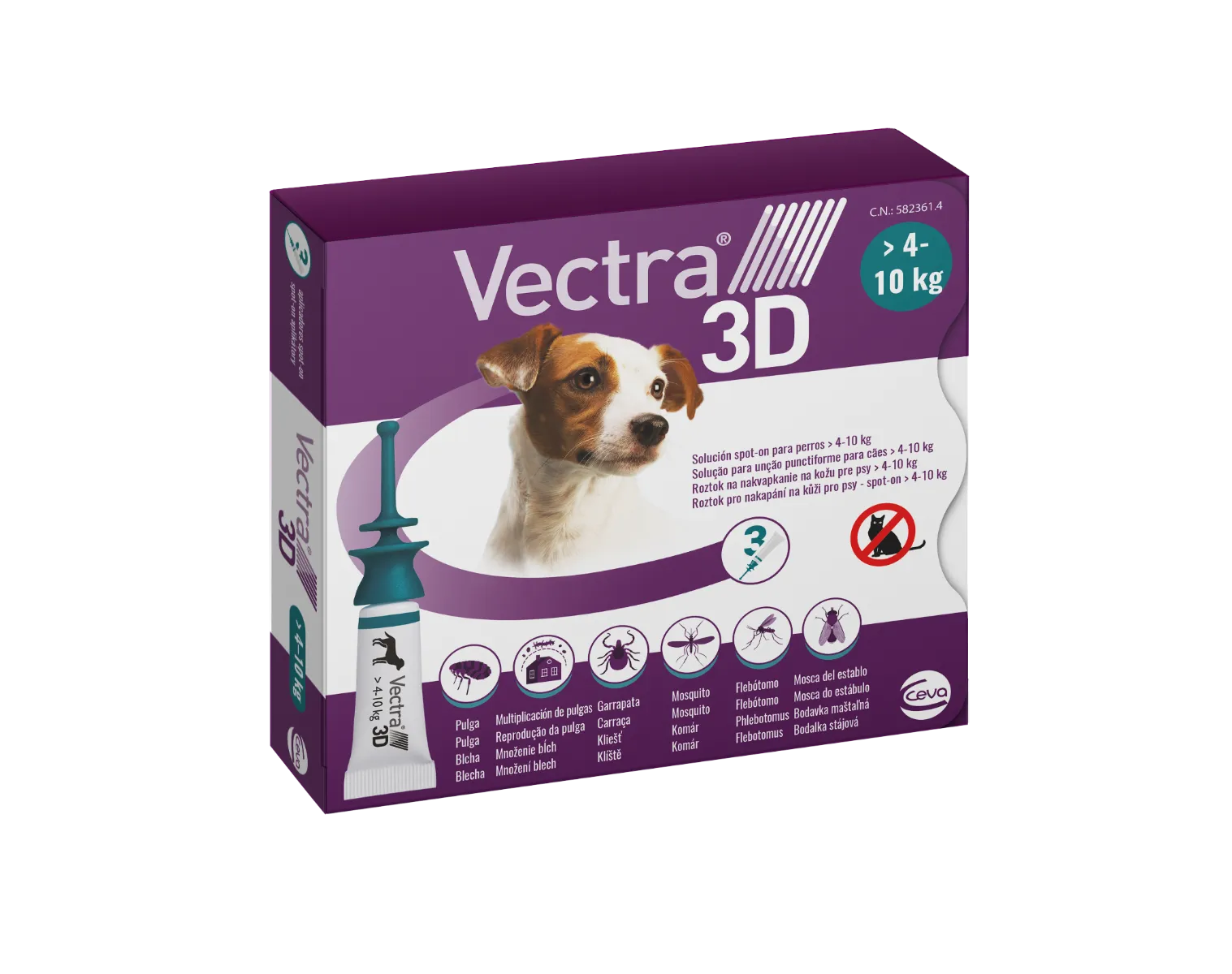 Vectra 3D spot-on pro psy S (4–10 kg) 3 pipety