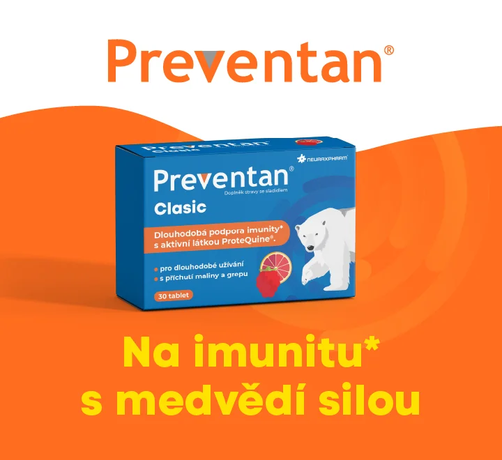 Preventan Clasic s příchutí maliny a grepu. Na imunitu s medvědí silou.