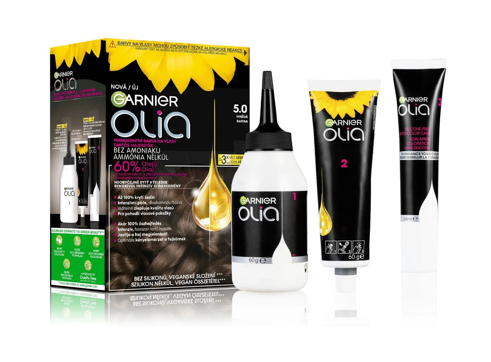 Garnier Olia 5.0 Hnědá permanentní barva na vlasy