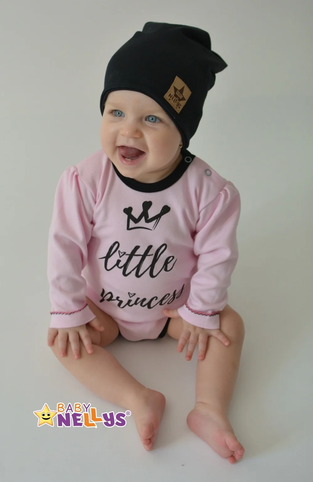 Baby Nellys Dětská bavlněná čepice - dvouvrstvá, černá vel. 110