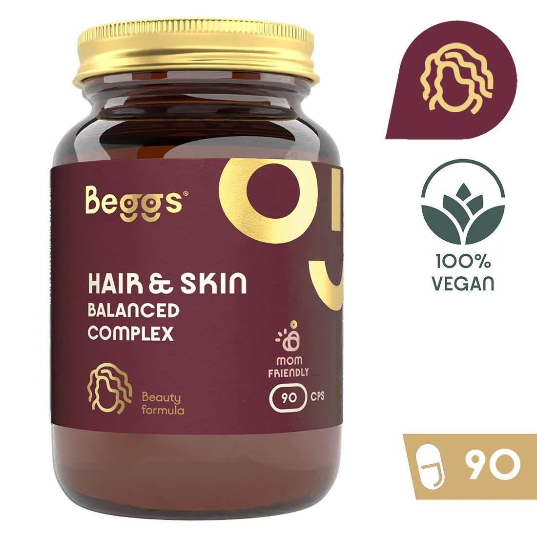 Beggs Balanced Hair & Skin Complex 90 kapslí