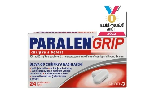 PARALEN® GRIP chřipka a bolest 24 tablet – kontraindikace