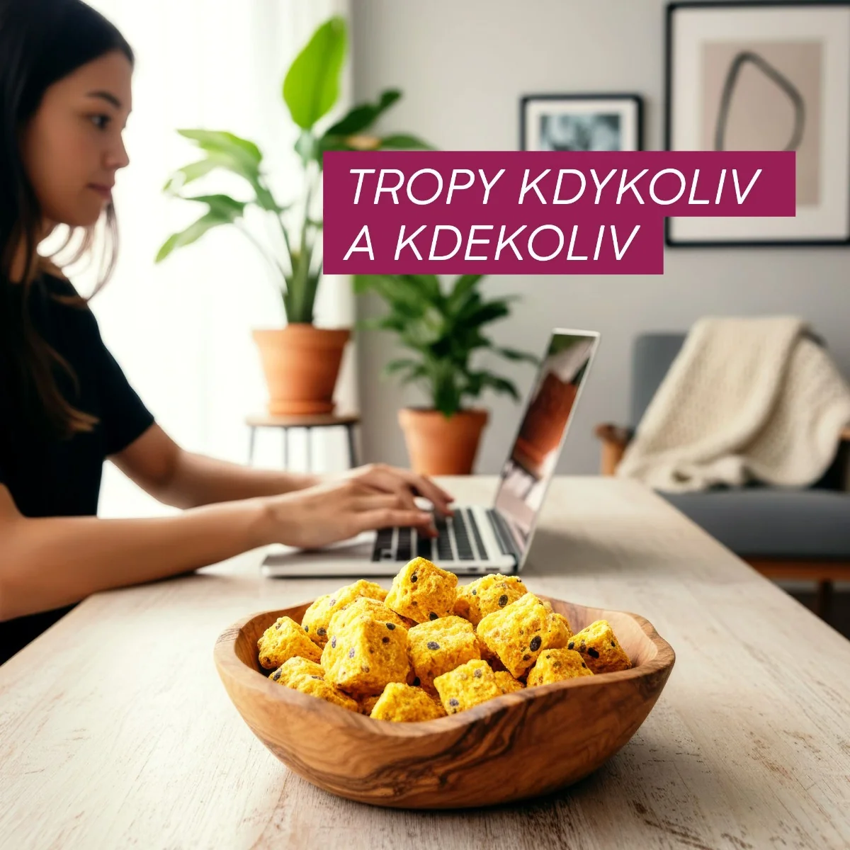 Organis Mrazem sušená maracuja kostky 30 g