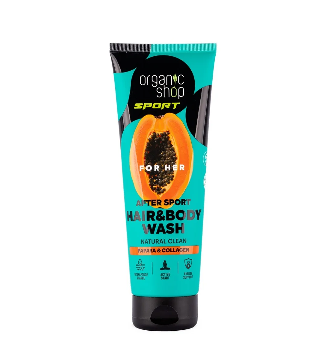Organic Shop Sport Dámský sprchový gel Papája a kolagen 200 ml