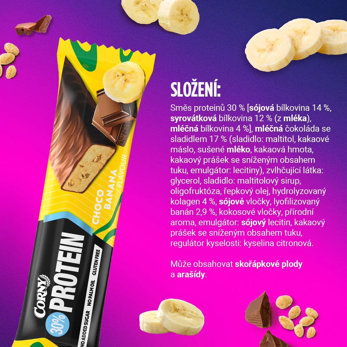 Corny Protein 30% banán 50 g
